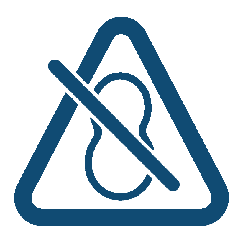 Blue nut‑free food sign