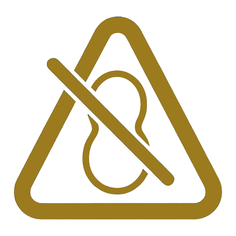 Gold nut‑safe premises sign