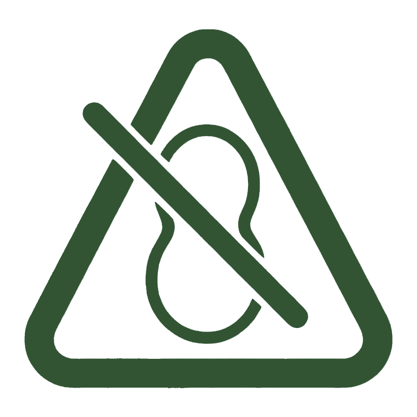 Green nut‑safe facility sign